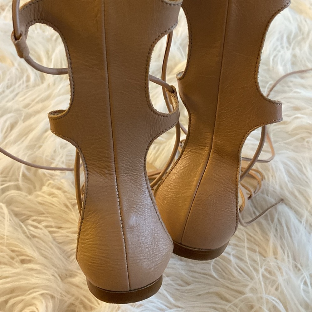 Zara Basic Collection Gladiators Leather High Str… - image 4